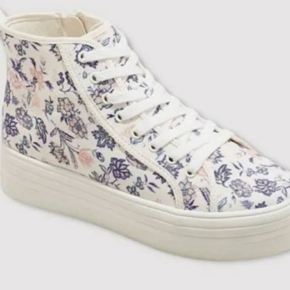 Universal Threads Cassie Floral Platform Sneakers Size 10 - Picture 1 of 9
